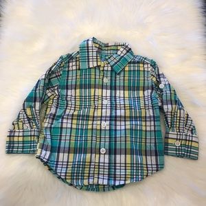 Gap Teal & Yellow Shirt